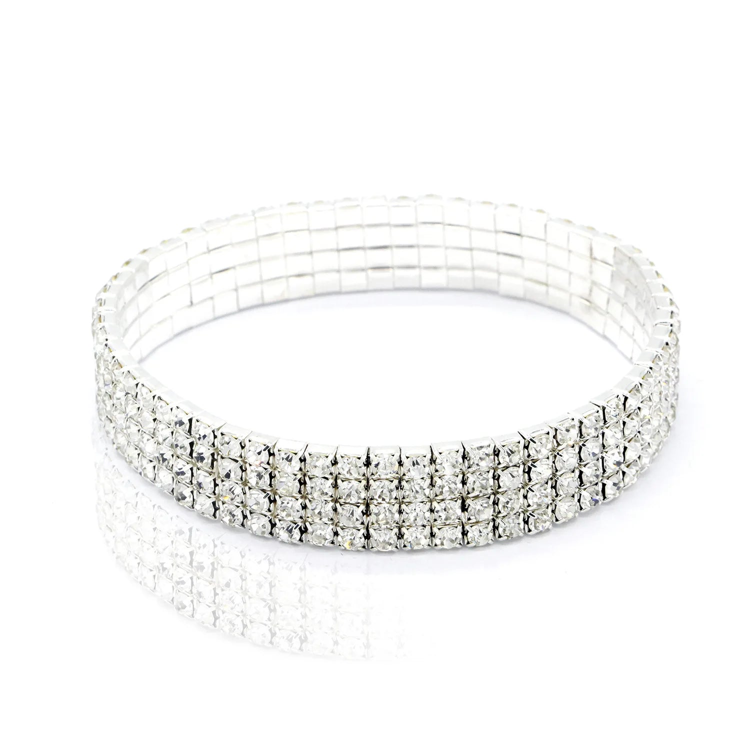 Fotlänk dam strass – multilayer kristallkedja