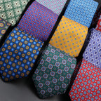 Slips herr 7,5 cm – färgglad prickig & floral
