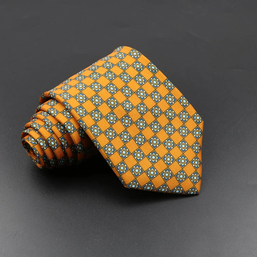 Slips herr 7,5 cm – färgglad prickig & floral