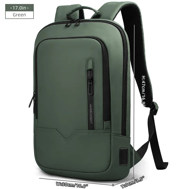Heroic Knight slim datorryggsäck 15,6–17 tum med laddningsport