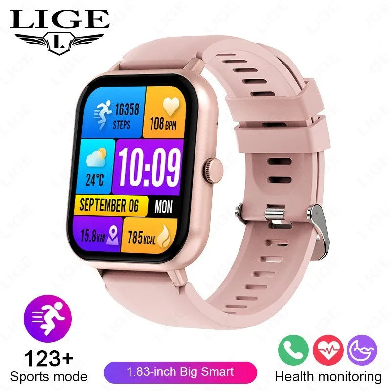LIGE GPS Smartwatch 1.83” – 100+ sportlägen & Bluetooth-samtal