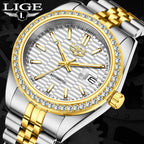 LIGE Automatisk Herrklocka LG6831 – Guldton, Självuppdragande & Elegant Design