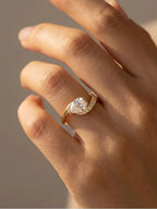 Vattendroppsring dam i sterling silver