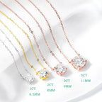 Halsband dam – moissanite halsband i roséguld i guldton