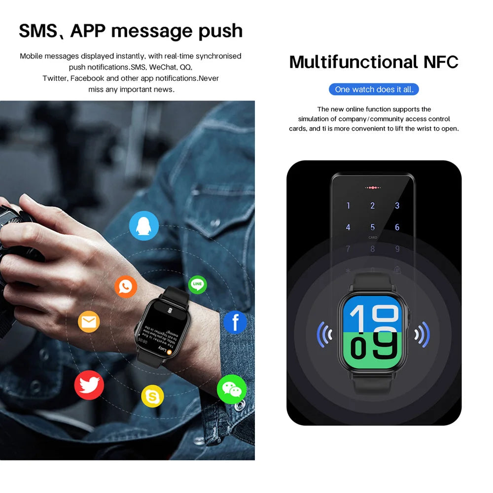 Smartwatch 2.01” HD – Bluetooth-samtal & stor skärm
