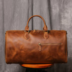 Resväska i äkta läder – Vintage duffel bag