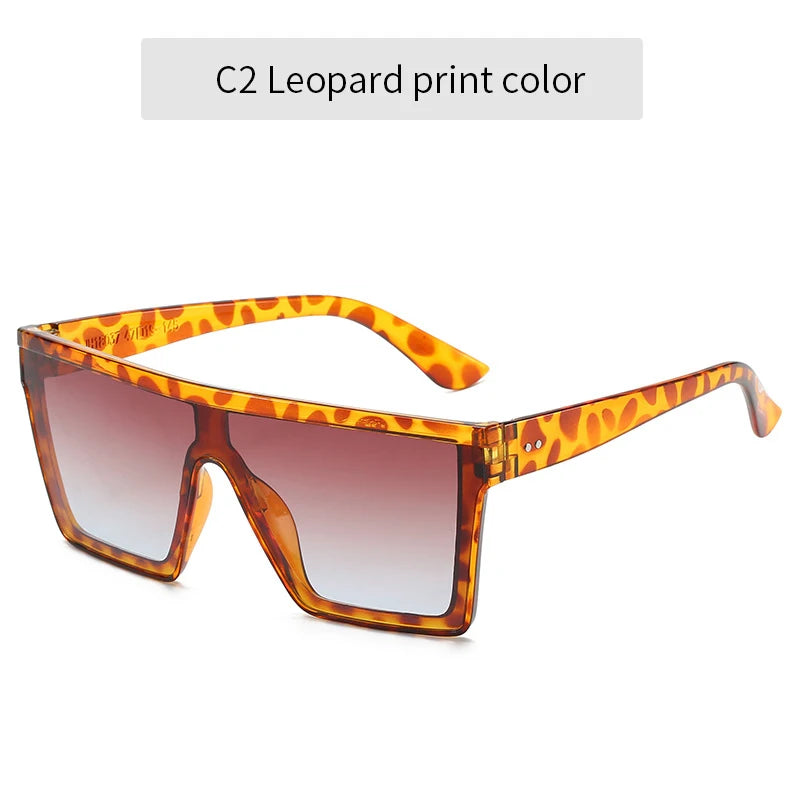Vintage Flat Top Solglasögon – fyrkantiga UV400 shades unisex