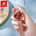OLEVS 5530 Damklocka Roséguld – elegant kvartsklocka