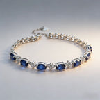 Silverarmband med blå zirkon – elegant damarmband