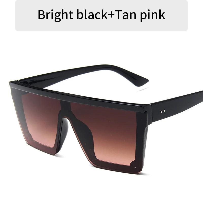 Vintage Flat Top Solglasögon – fyrkantiga UV400 shades unisex