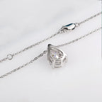 WSHUO moissanithalsband dam – droppformad sten i 925 sterlingsilver