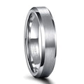TIGRADE unisexring i tungsten 4–8 mm – borstad silver