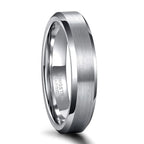 TIGRADE unisexring i tungsten 4–8 mm – borstad silver