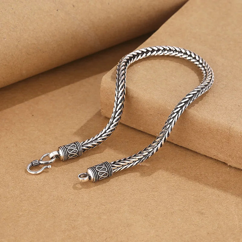 Silverarmband för dam – 20 cm vintage charmarmband