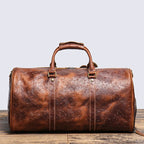 Resväska i äkta läder herr – vintage duffel bag i kohud
