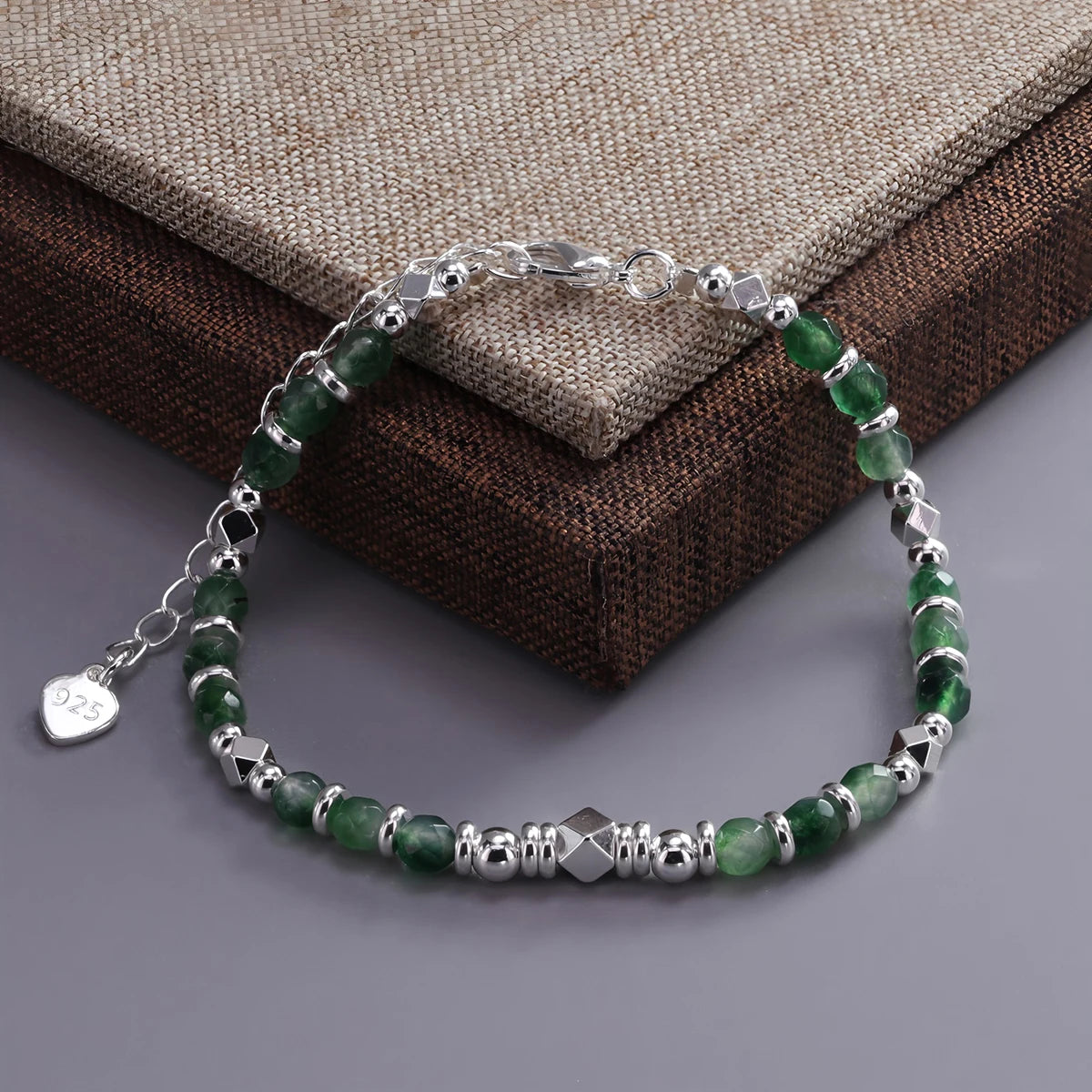 Silverarmband Dam Hjärta
