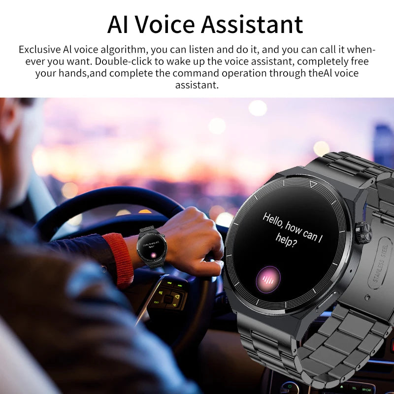 LIGE NFC Smartwatch 1.36” – AMOLED & trådlös laddning
