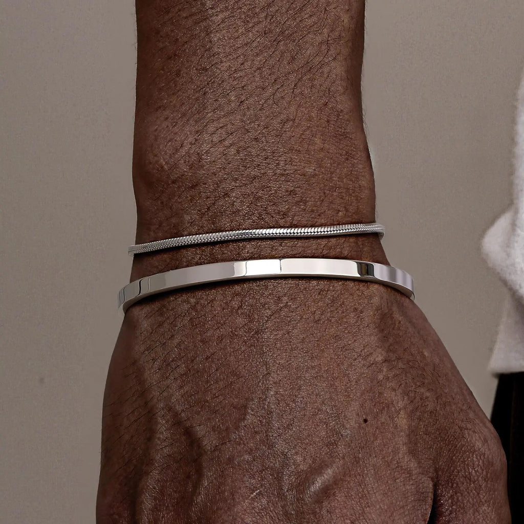 Trendigt armband  för män – 2‑pack i rostfritt stål