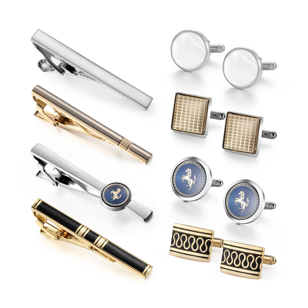 Slipsnålar & manschettknappar set – 4-pack