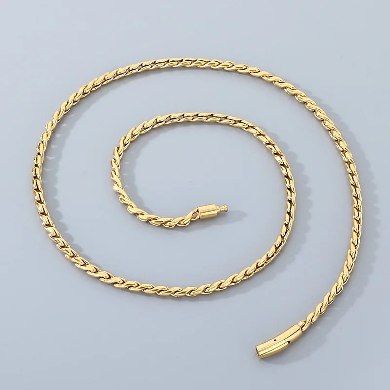 Halsband herr stål – minimalistisk kedja i rostfritt stål
