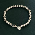 Silverarmband dam – 925 sterlingsilver med runda pärlor 6 mm