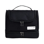 Hängande necessär med torr- och våtfack – Vikbar toalettväska i oxford-tyg