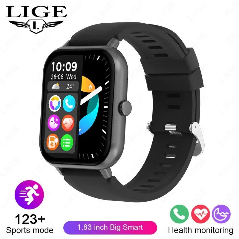 LIGE GPS Smartwatch 1.83” – 100+ sportlägen & Bluetooth-samtal
