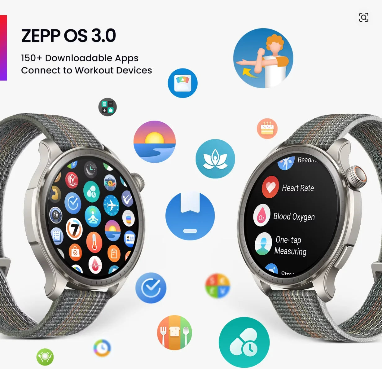 Amazfit Balance 46mm – AMOLED, Dual-band GPS & 150+ sportlägen