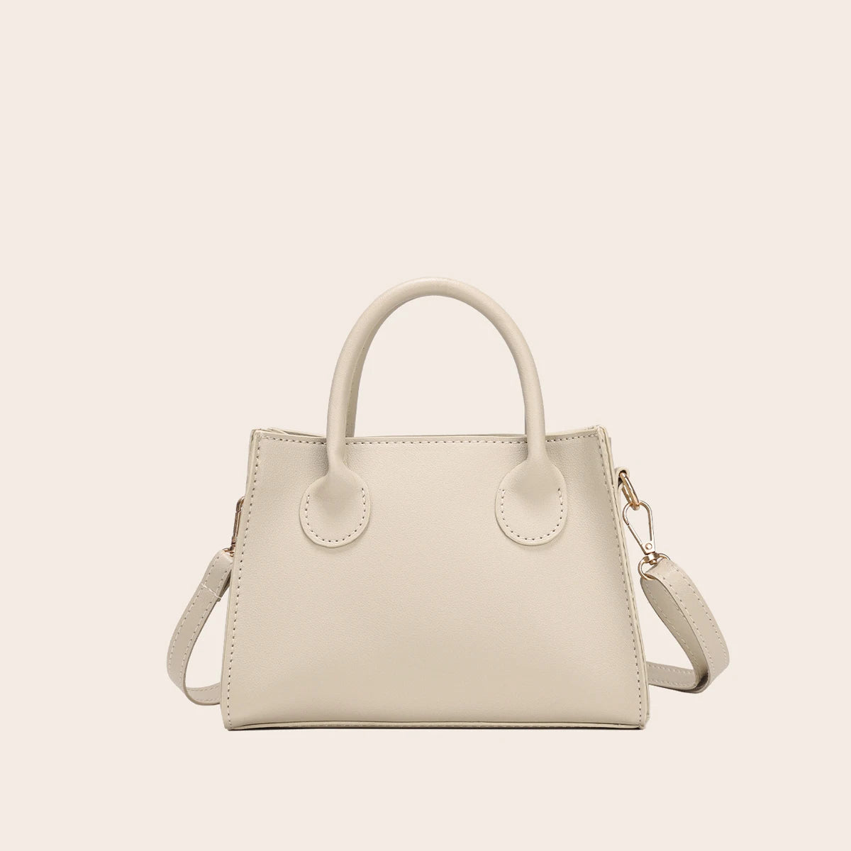 Stor damväska i PU med klassisk design och crossbody-funktion