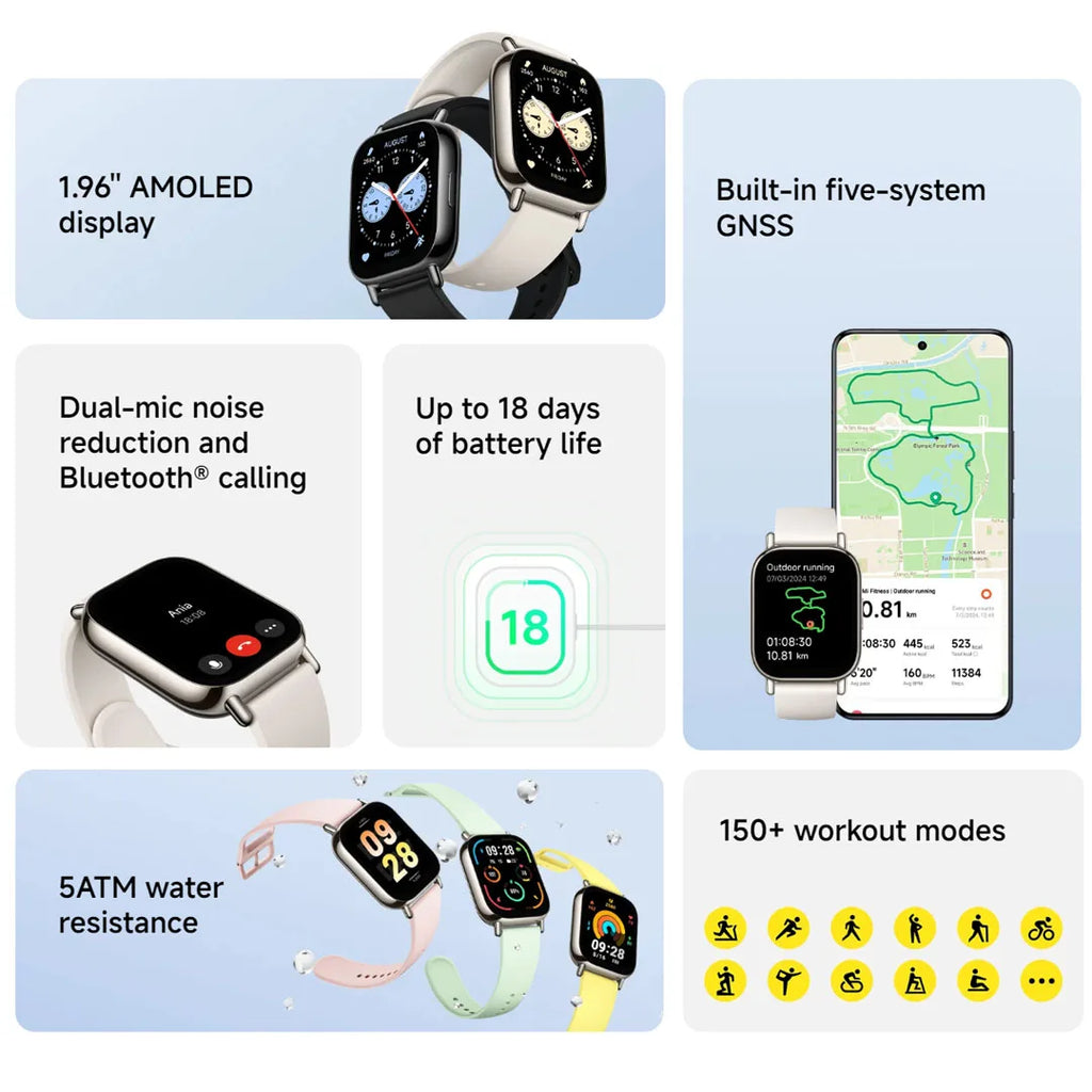 Redmi Watch 5 Lite – AMOLED, GNSS & 150+ träningslägen