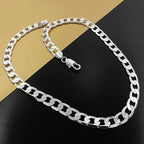 Klassiskt kedjehalsband 6 mm i 925 silver – unisex