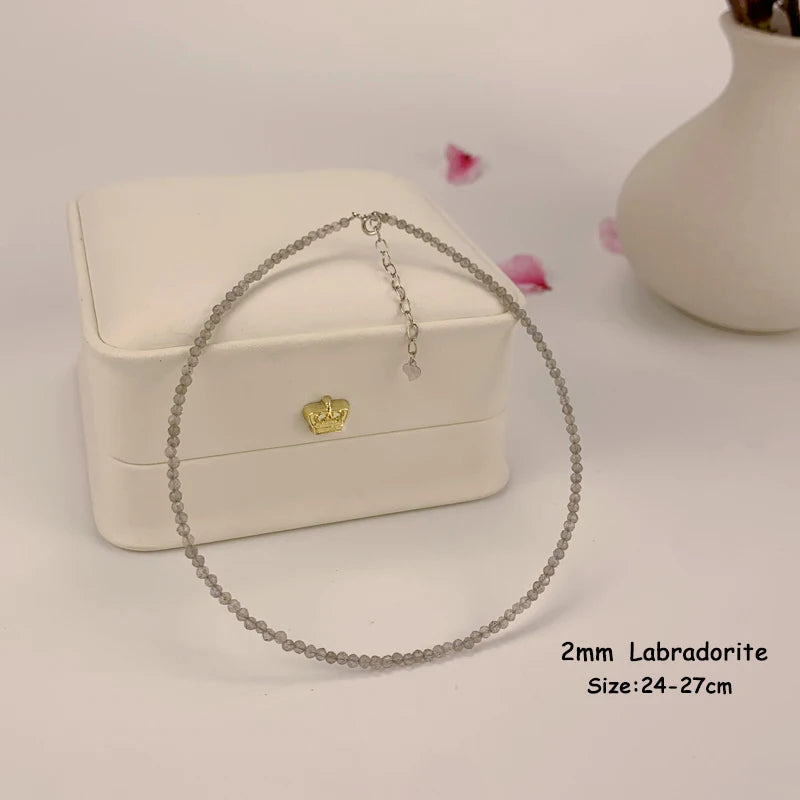 Fotlänk i 925 sterling silver med turmalin 24–27 cm