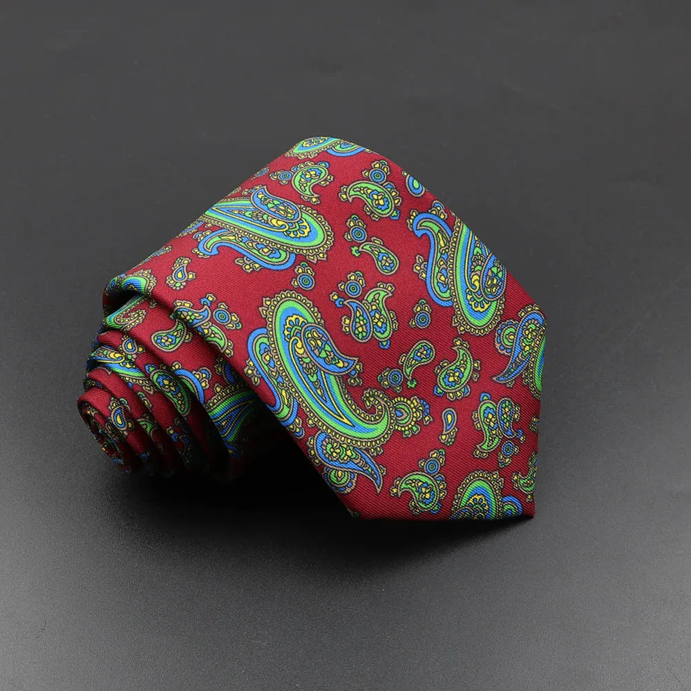 Slips herr 7,5 cm – färgglad prickig & floral