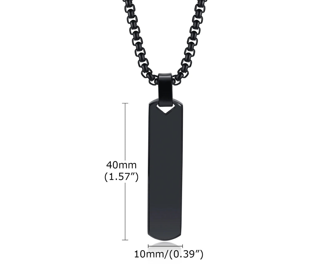 Initialhalsband med bokstav – vertikalt stålhänge och herr