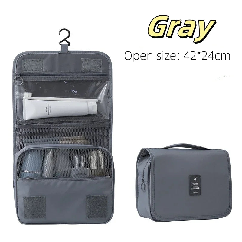 Vattentät necessär med krok – Resesmart smink- och toalettväska