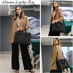 Laptop tote bag dam 15.6 tum – elegant arbetsväska i PU-läder