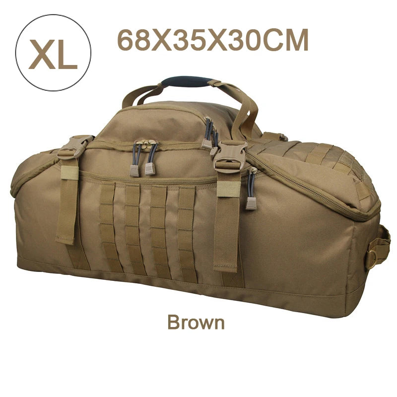 Militär duffelbag / weekendbag 80L – 3-i-1 multifunktion
