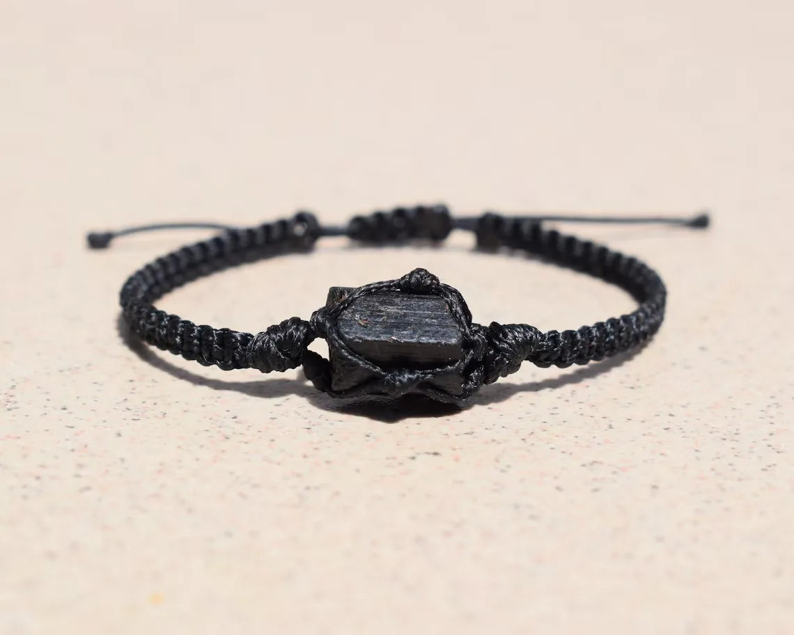 Svart turmalin armband – Naturligt stenarmband
