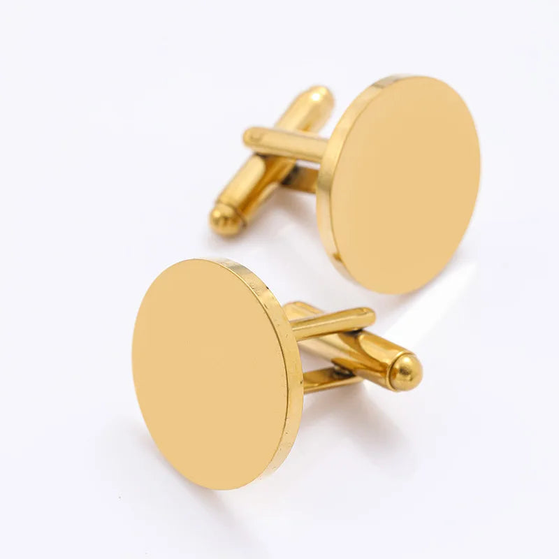 Stilrena manschettknappar i rostfritt stål