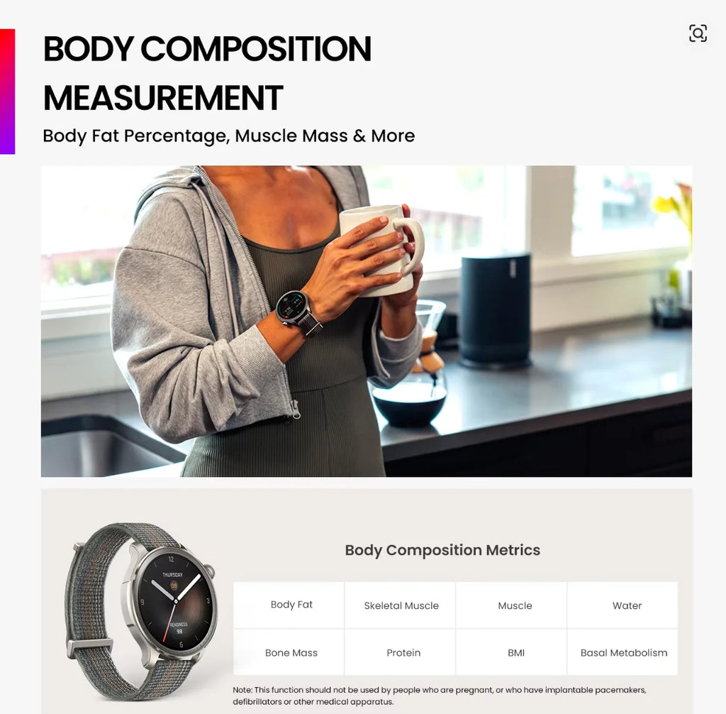 Amazfit Balance 46mm – AMOLED, Dual-band GPS & 150+ sportlägen