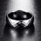 SOMEN TUNGSTEN facetterad herrring 7,5 mm – platinapläterad
