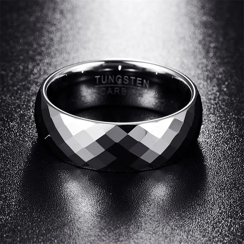 SOMEN TUNGSTEN facetterad herrring 7,5 mm – platinapläterad