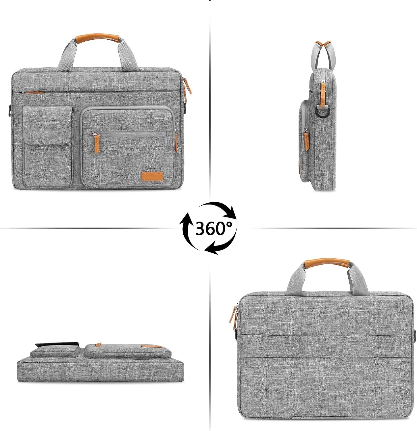 MOSISO laptopväska 13–16 tum med axelrem i polyester