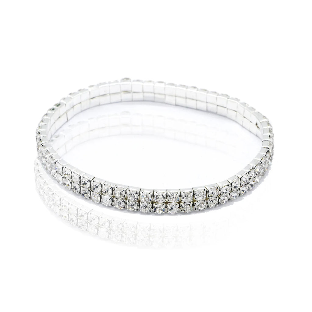 Fotlänk dam strass – multilayer kristallkedja