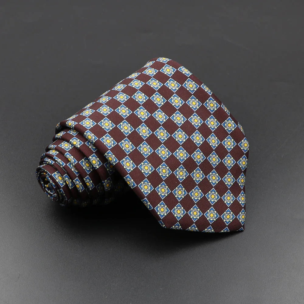 Slips herr 7,5 cm – färgglad prickig & floral