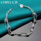 Sterling silver armband dam – elegant kedjearmband i klassisk design