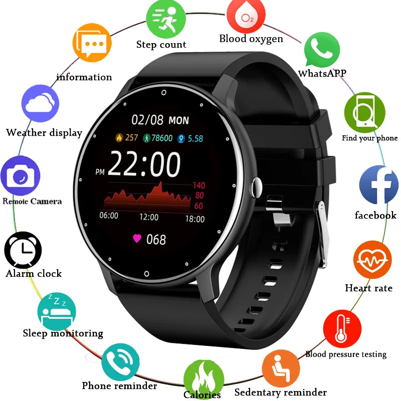 LIGE Smartwatch 1.28” – Bluetooth-samtal & pulsmätning