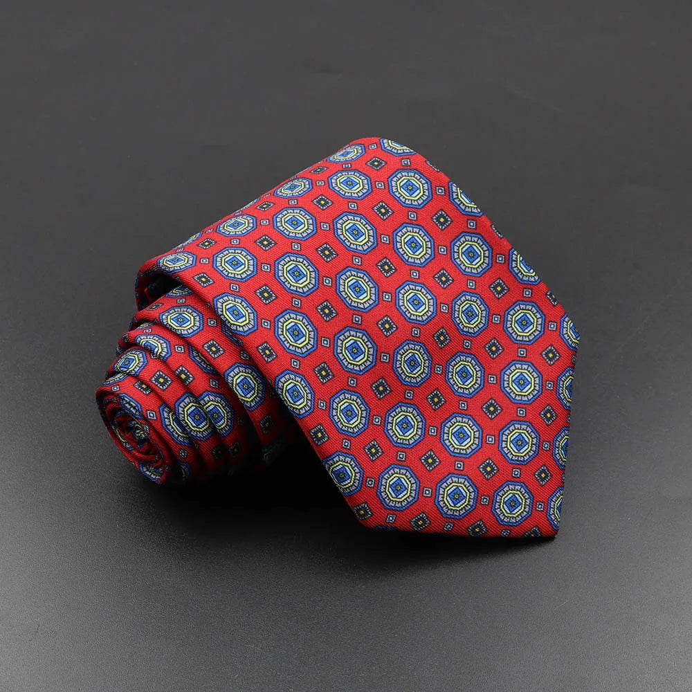 Slips herr 7,5 cm – färgglad prickig & floral
