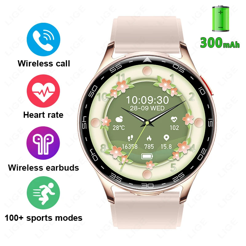 Smartwatch LIGE TWS 2‑i‑1 – med hörlurar & Bluetooth