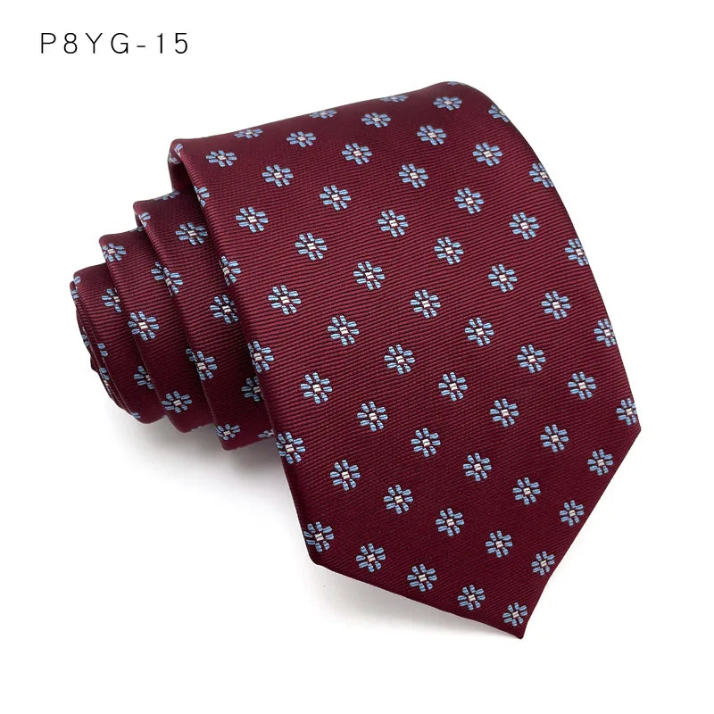 Slips herr 8 cm – prickig & rutig business